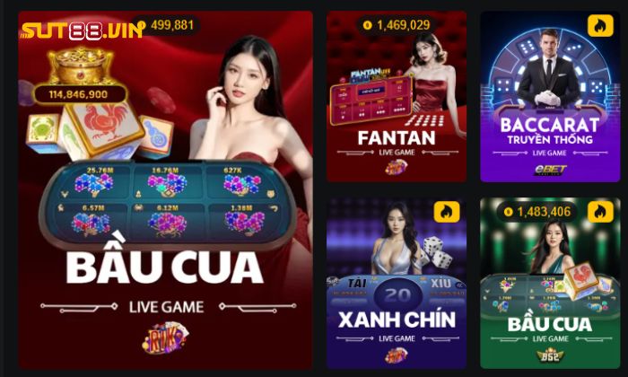 Sut88 cung cấp cho người chơi nhiều sản phẩm cá cược hấp dẫn